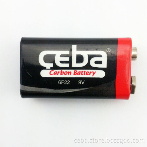 CEBA 6f22 9v battery carbon zinc battery for consumer products
